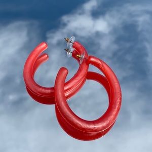 3/$20 pink acrylic resin earrings